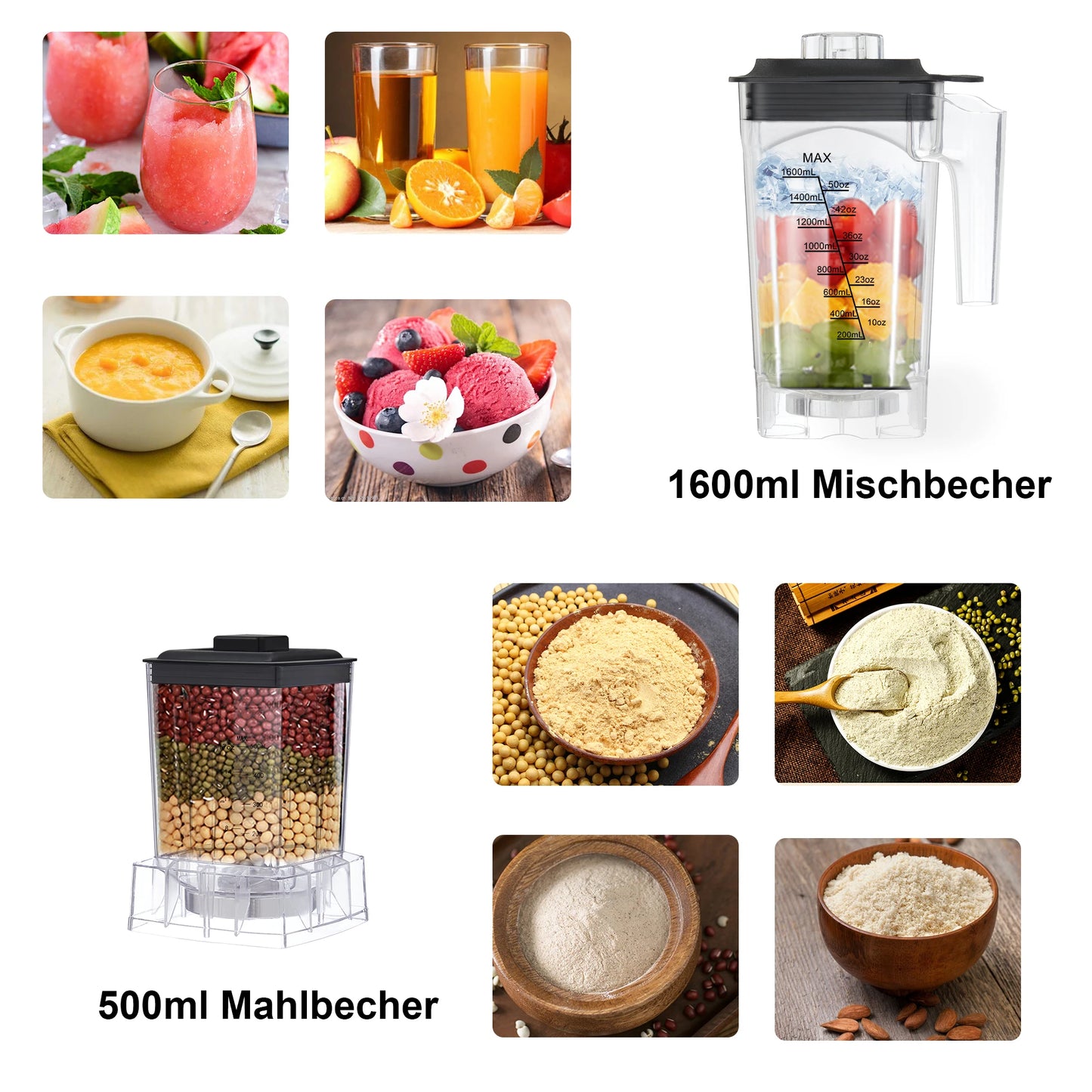 BioloMix Digital BPA FREE 2L Automatic Professional Blender, Juicer Food Processor Ice Smoothies Fruit, FREE GIFT 600ml dry jar