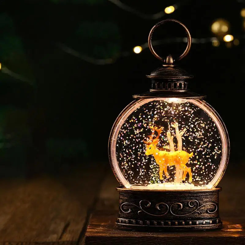 Transparent Crystal Ball Lantern Christmas Decoration Battery Powered Snow Globe Light Christmas gifts Festive Home Decor