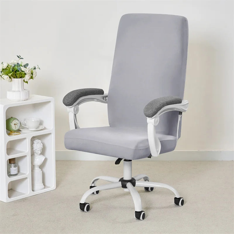 1pc Office Chair Cover Stretch Anti-dirty Elastane Cloth Computer Seat Cover Slipcover Universal Non-slip Game Chair Covers