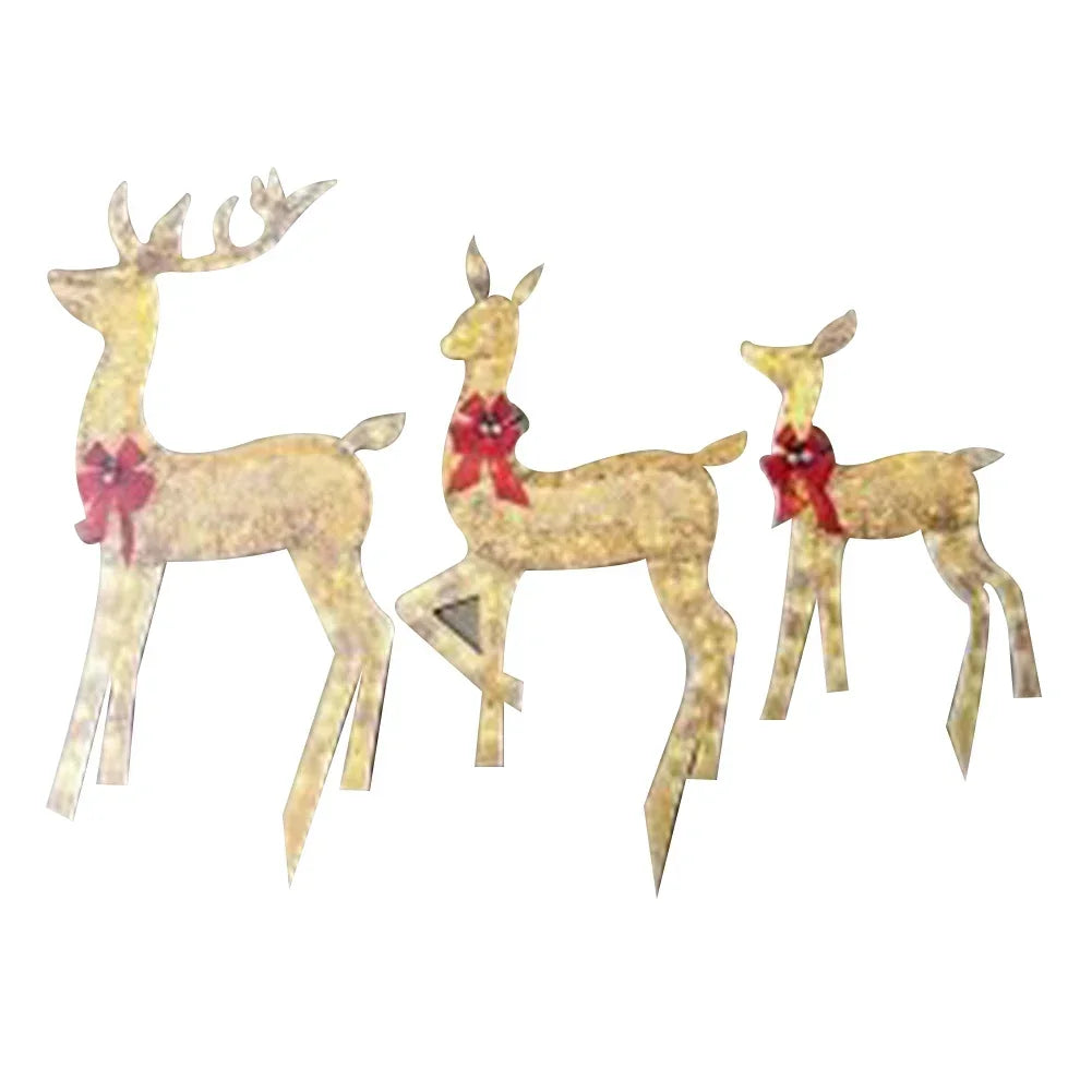 3pcs Christmas Reindeer String Lights Garland Decoration For Home Elk Fairy Lights Ornament Xmas Wedding Party