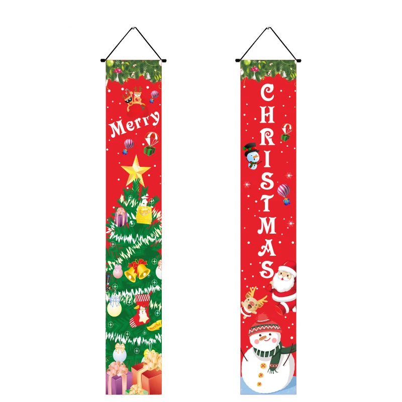 Santa,Snowman,Elk,banners,Merry Christmas,home decorations,gifts,Christmas doors,flags,banners 2024,Happy New Year,holiday party