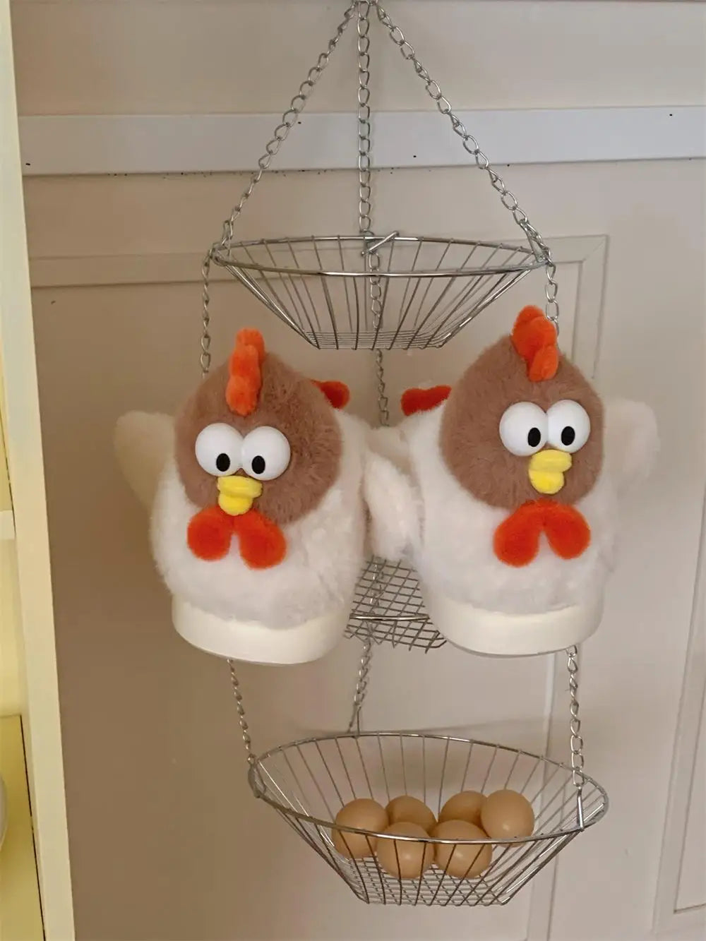 Funny 3D Chicken Cotton Home Slippers Women Ins For Household Indoor Cute And Warm Winter Fur Shoes For Women Home Shoes