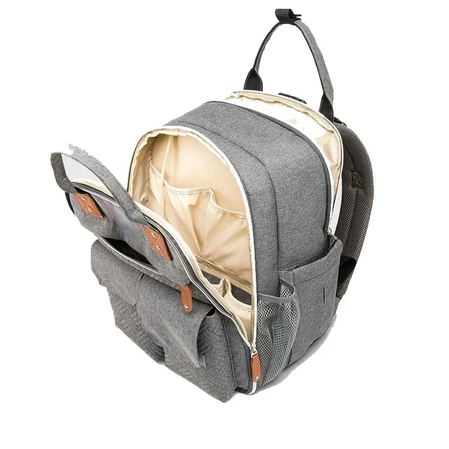 New Stylish Multifunctional Waterproof Diaper Bag | Large Capacity, Multiple Pockets, Shoulder Straps | Baby Essentials Organize