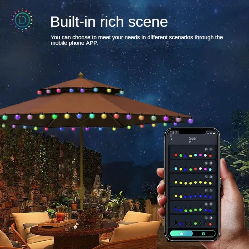 RGB String Lights Smart APP Control LED Lights Christmas Decorations for Home Fairy Lighting Strings Garland Festoon Party Beads