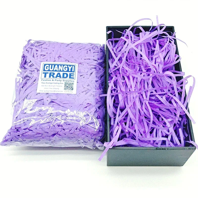 100g Box Filler for Gift Colorful Raffia Shredded Paper Filler Birthday or Wedding Party DIY Candy Material Packaging Filler