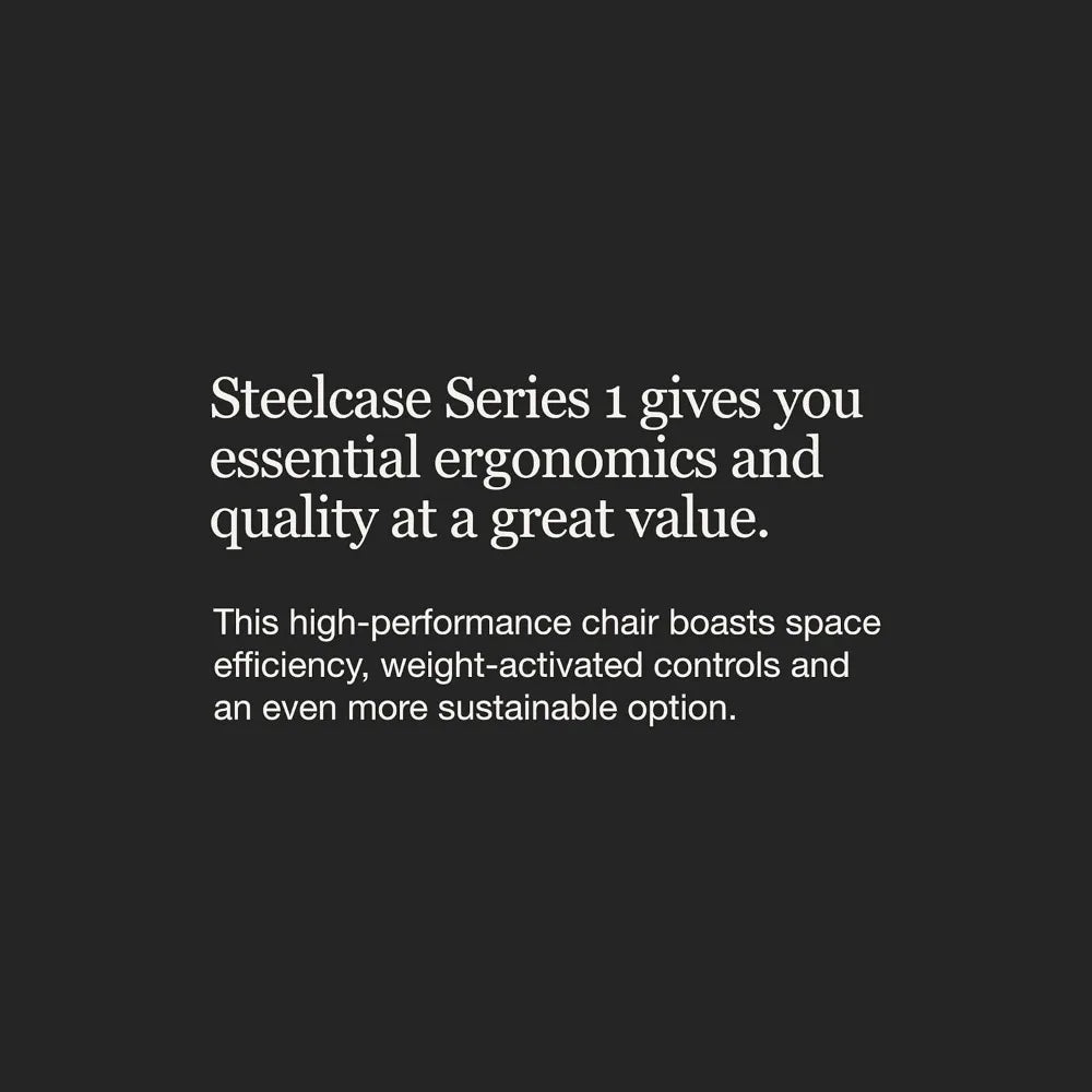 Series 1 Office Chair - Ergonomic Work Chair with Wheels for Carpet - Helps Support Productivity - Weight-Activated Controls,