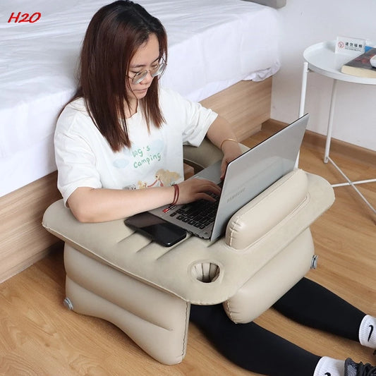 H2O Inflatable Computer Desk Reading Reading Folding Table Home Casual Inflatable Table Portable Desktop Simple Desk Hot New