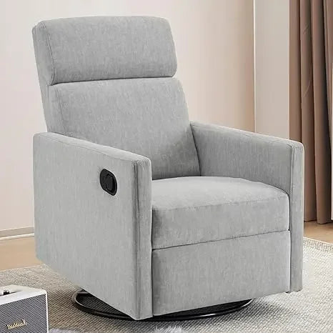 Swivel Rocking Recliner Chair for Adults, Rocker Nursery Glider Chair for Living Room,   Fabric Sofa Chair ，Living Room Chairs