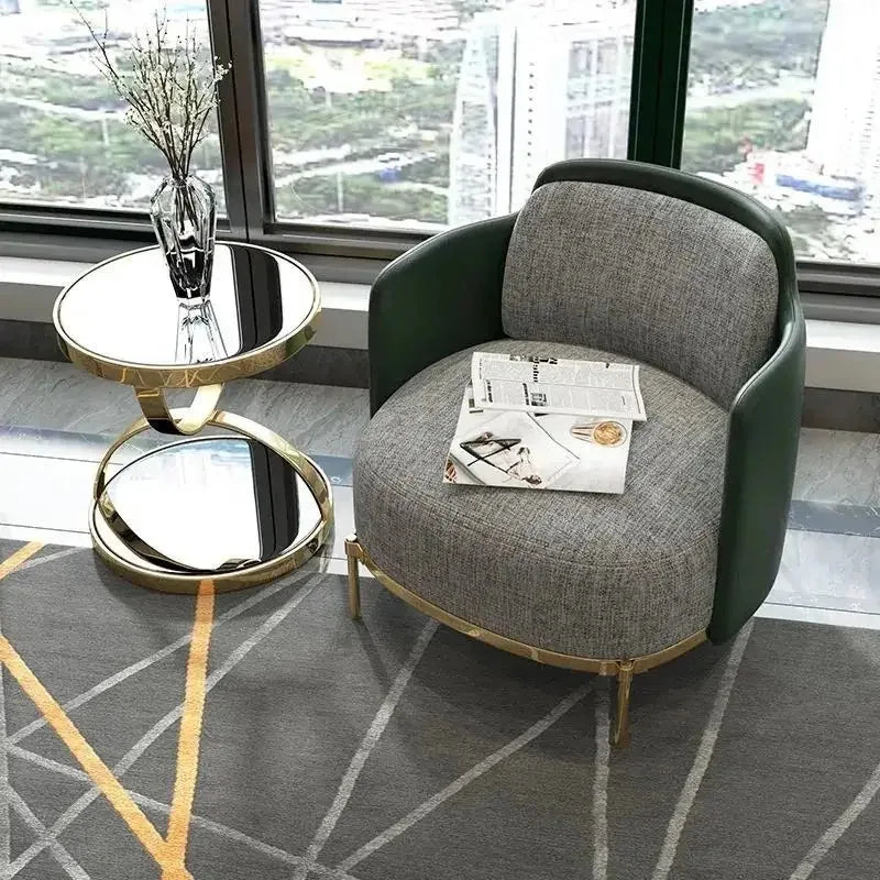 Sofa Side Table for Living Room Modern Center Tables Glass Stainless Steel Round End Table Nordic Luxury Coffee Table Decoration