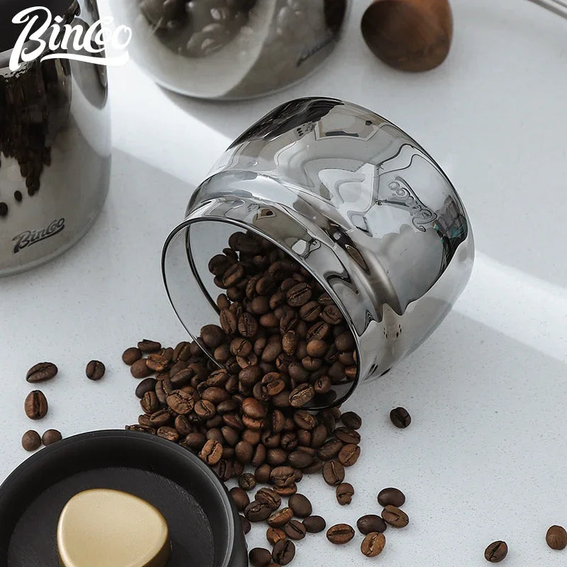 Bincoo coffee bean sealed jar Glass blackout vacuum coffee powder storage jar Tea storage jar Household accessories