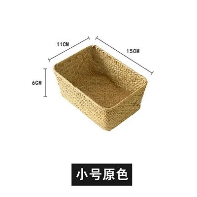 Wicker Weave Storage Basket for Kitchen Fruit Dish Food Bread Sundries organizer Rattan Picnic Container Storage Case mx9191743