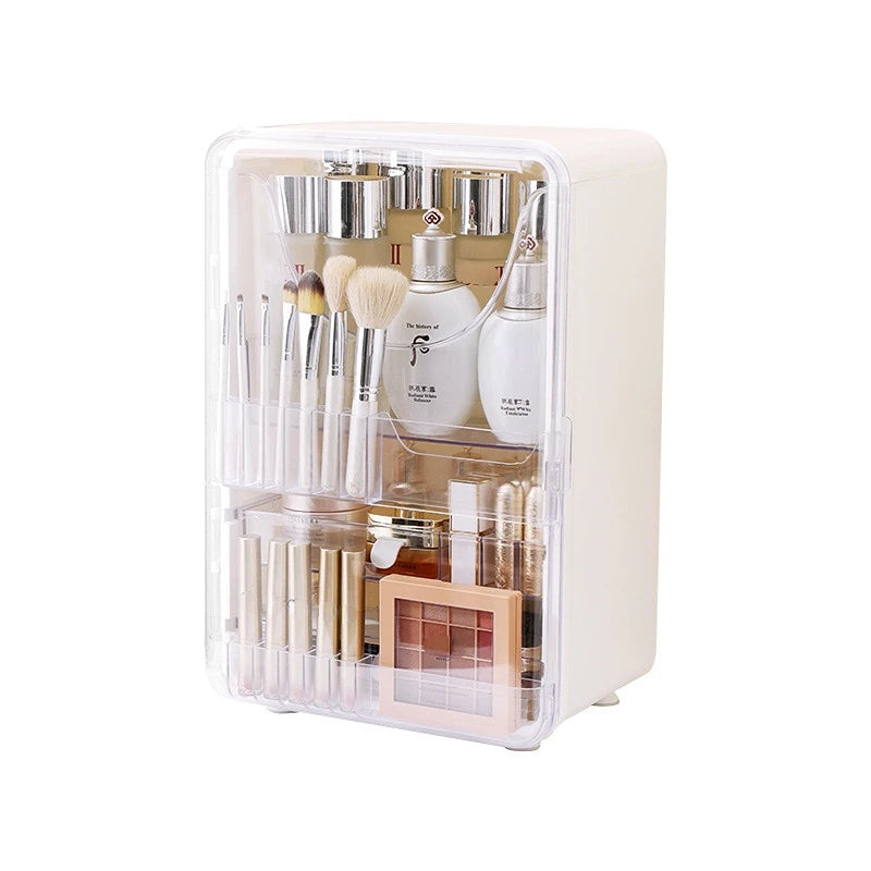 Ins Style Desktop Jewelry Box Home Transparent Skin Care Product Storage Cabinet Dust-proof Drawer Cosmetic Storage Box