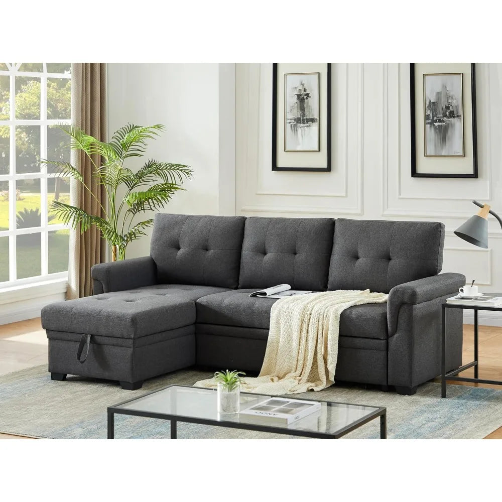 Sectional  - Versatile Sleeper Couch & Sofa Bed with Storage - Comfortable Couch with Storage, Small Sleeper Sofa counch