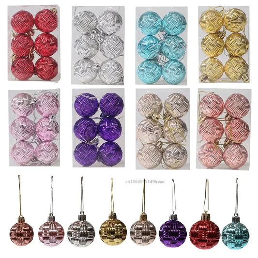 8pcs/Set 4CM Christmas Ball Ornaments Set Plastics Christmas Tree Pendant Decoration Merry Christmas Decoration Accessories