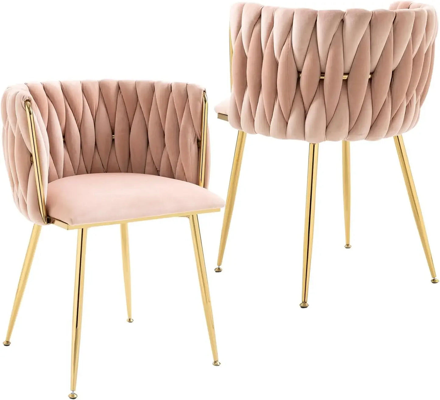 Velvet Dining Chairs,Dining Chair Set of4 with Gold Metal Legs for Living Room Bedroom Kitchen,Luxury Tufted Velvet Dining Chair