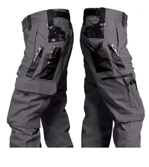 Wear Resistant Work Pant Man Multi-pocket Straight Cargo Trousers Outdoor Jogging Tactical Pants Spring Autumn Casual Trousers