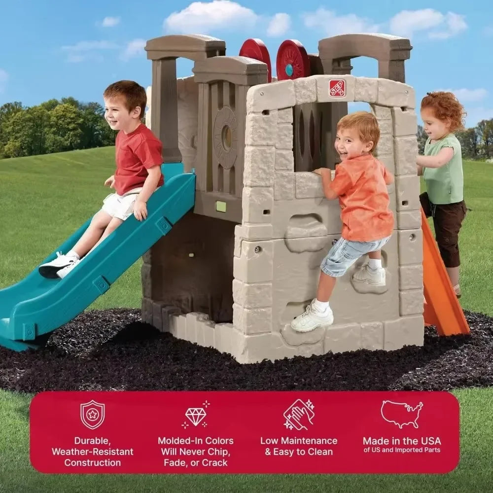 Woodland Climber II Kids Playset, Ages 2 –6 Years Old, Toddler Slide and Climbing Wall, Outdoor Playground for Backyard