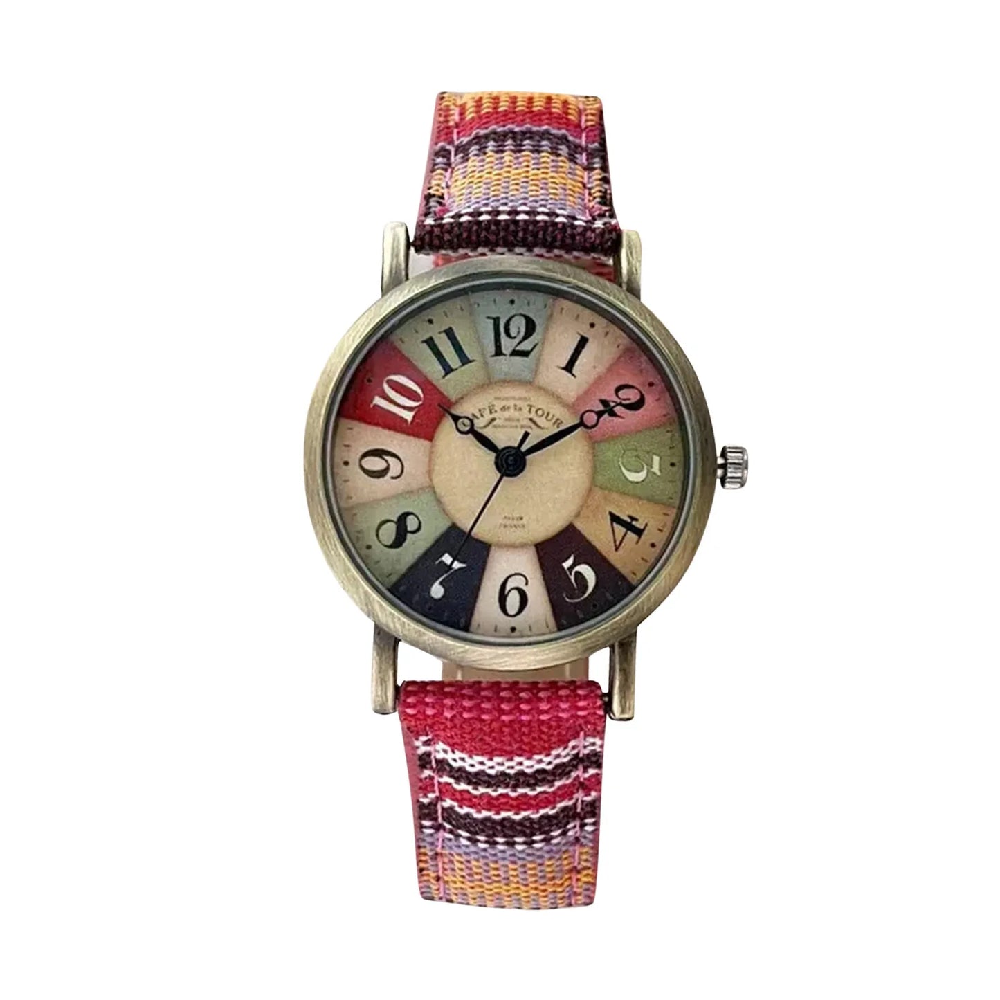 Watches For Women With Multicolour Rainbow Pattern Men Hand Band Watches For Women