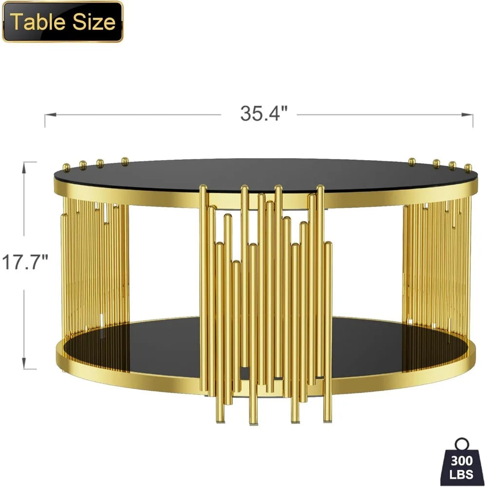 Gold Stainless Steel Irregular Leg Cocktail Table (Black Living Room Coffee Table 37" Coffee Table) Desk Side Tables Modern Home