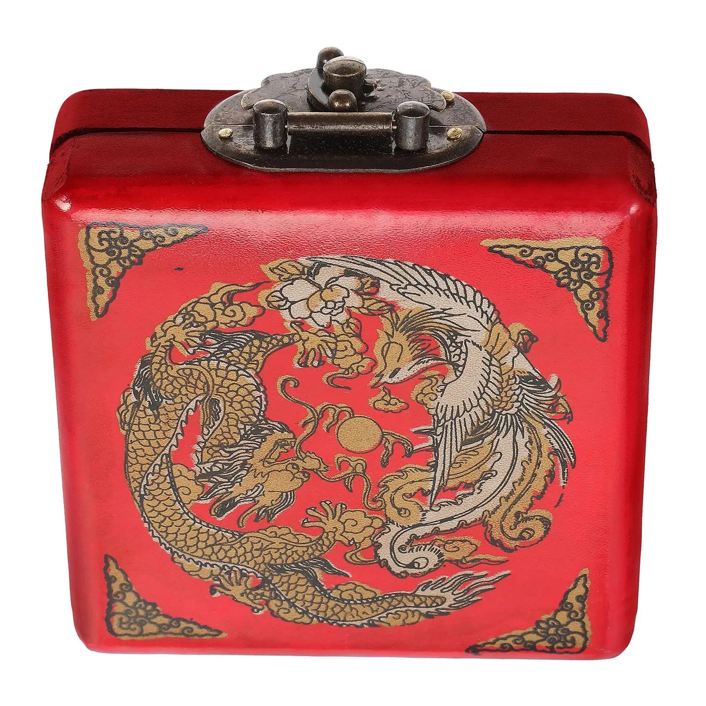 Chinese Jewelry Box Handmade Vintage Organizer Wooden Gift Trinket Case Dragon Bangle Container Bracelet Holder Women