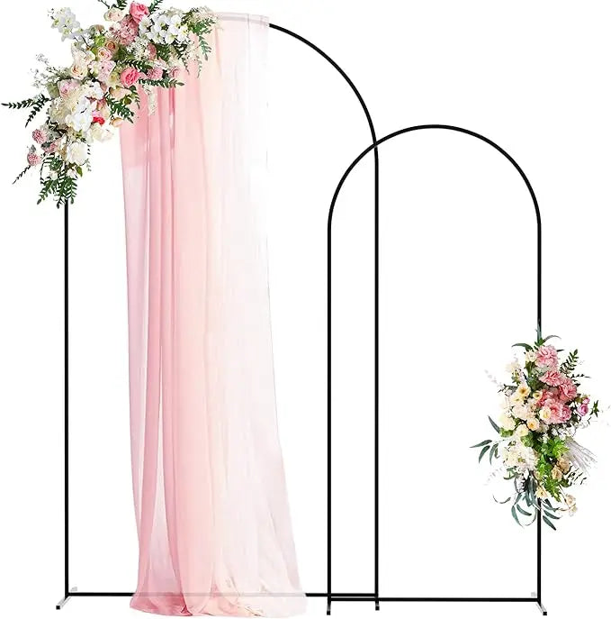 Wedding Arch Backdrop Stand Gold Metal Arch Stand Set of 2 for Birthday Party Wedding Ceremony Baby Shower Graduation Decoration