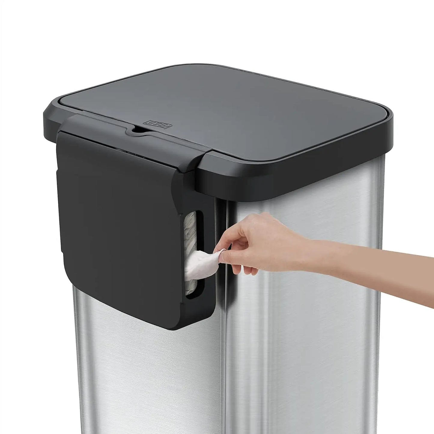 Steel Step Trash Can with Clorox Odor Protection | Large Metal Kitchen Garbage Bin with Soft Close Lid, Foot Pedal and Waste