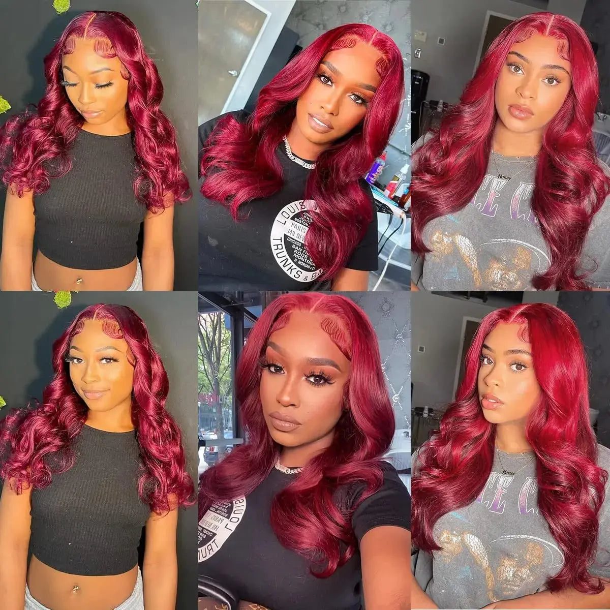 99j Burgundy Body wave Lace 13x4 Front Human Hair 13x6 200 Density HD Transparent Lace Frontal Wig Brazilian For Black Women