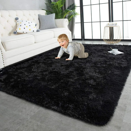 Super Soft Shaggy Rugs Fluffy Carpets 9x12 Feet, Indoor Modern Plush Area Rugs for Living Room Bedroom Kids Room  Home Decor