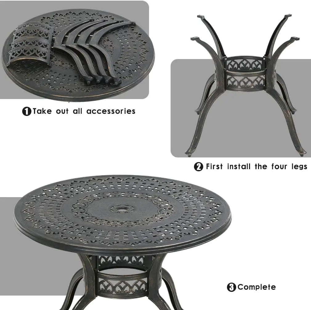 Table Patio Dining Outdoor Dining Wrought Iron Patio Furniture Patio Furniture Outdoor Weather Resistant