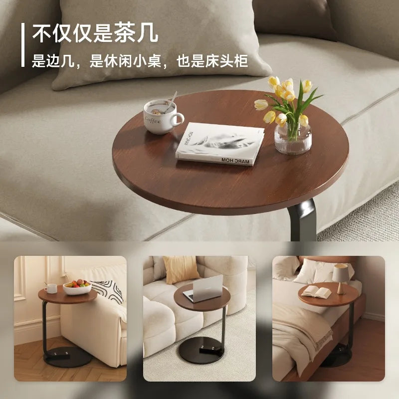 A few small round tables next to the living room, balcony, sofa, coffee table, bedroom, bedside table, dormitory  End Tables