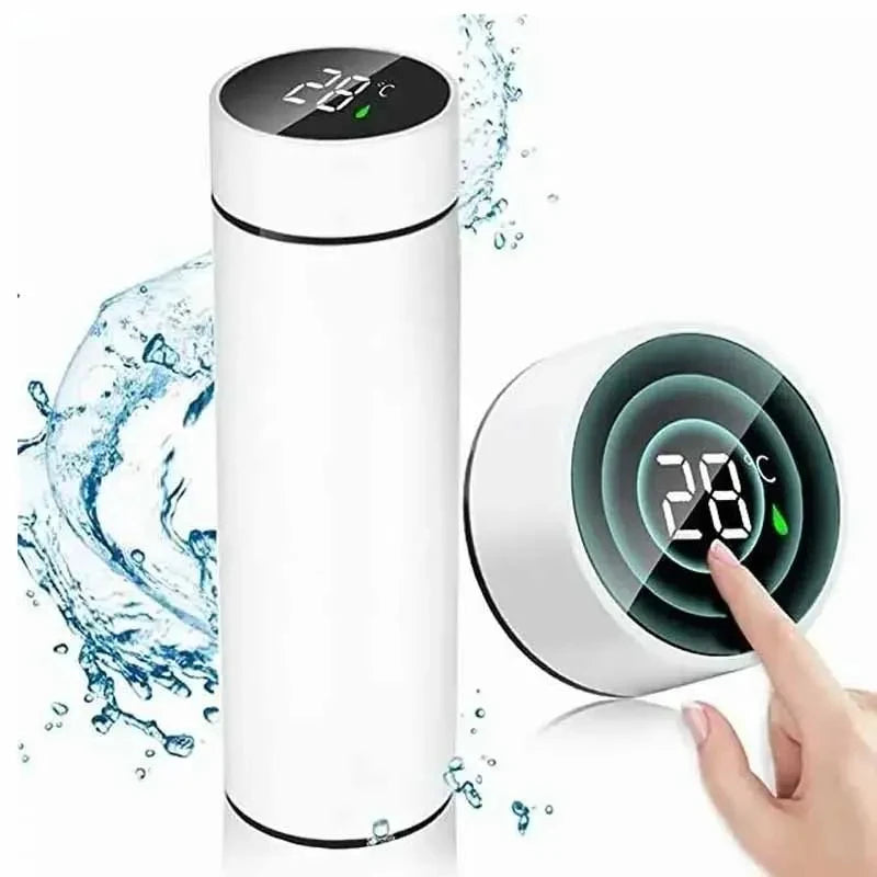 Intelligent Temperature Measurement Straight Cup Vacuum Water Cup Display Temperature 304 Stainless Steel Car Water Cup