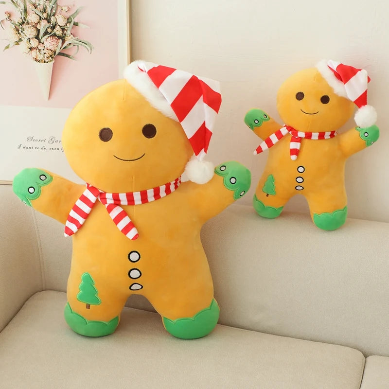 30/50cm Simulated Christmas Gingerbread Man Party Decor Hot Sale Cartoon Plush Toy Doll Xmas Festival New Year Kids Gift Soft