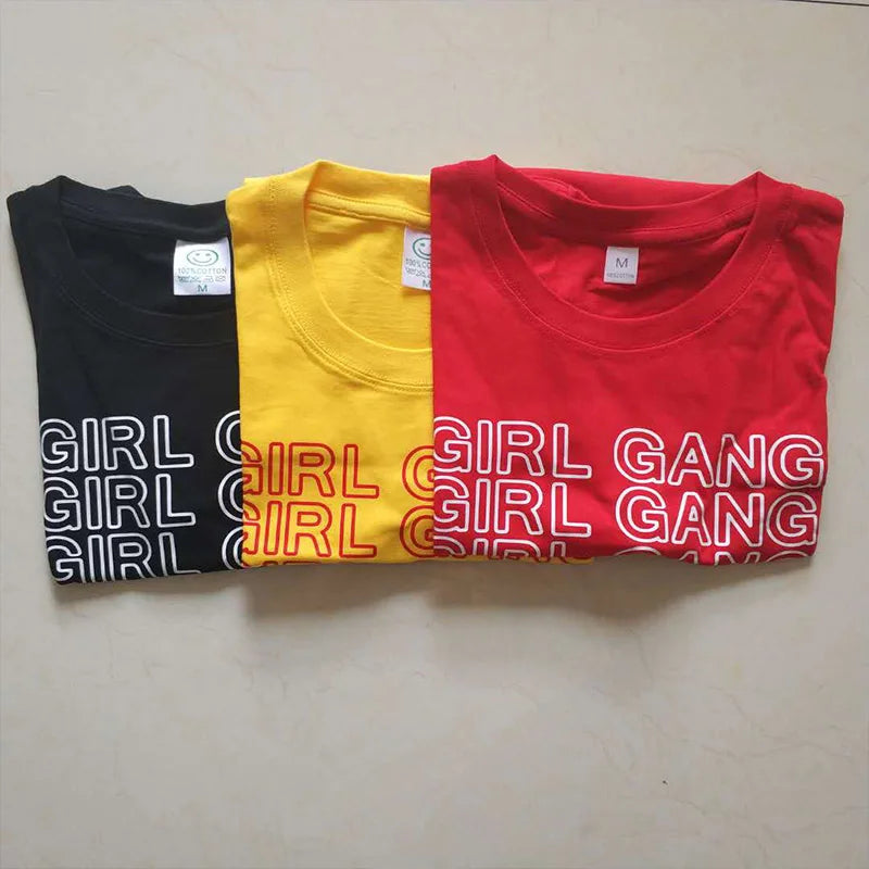 Girl Gang Power T-Shirt: Ästhetischer Feminismus für Hipster-Grunge-Vibes.