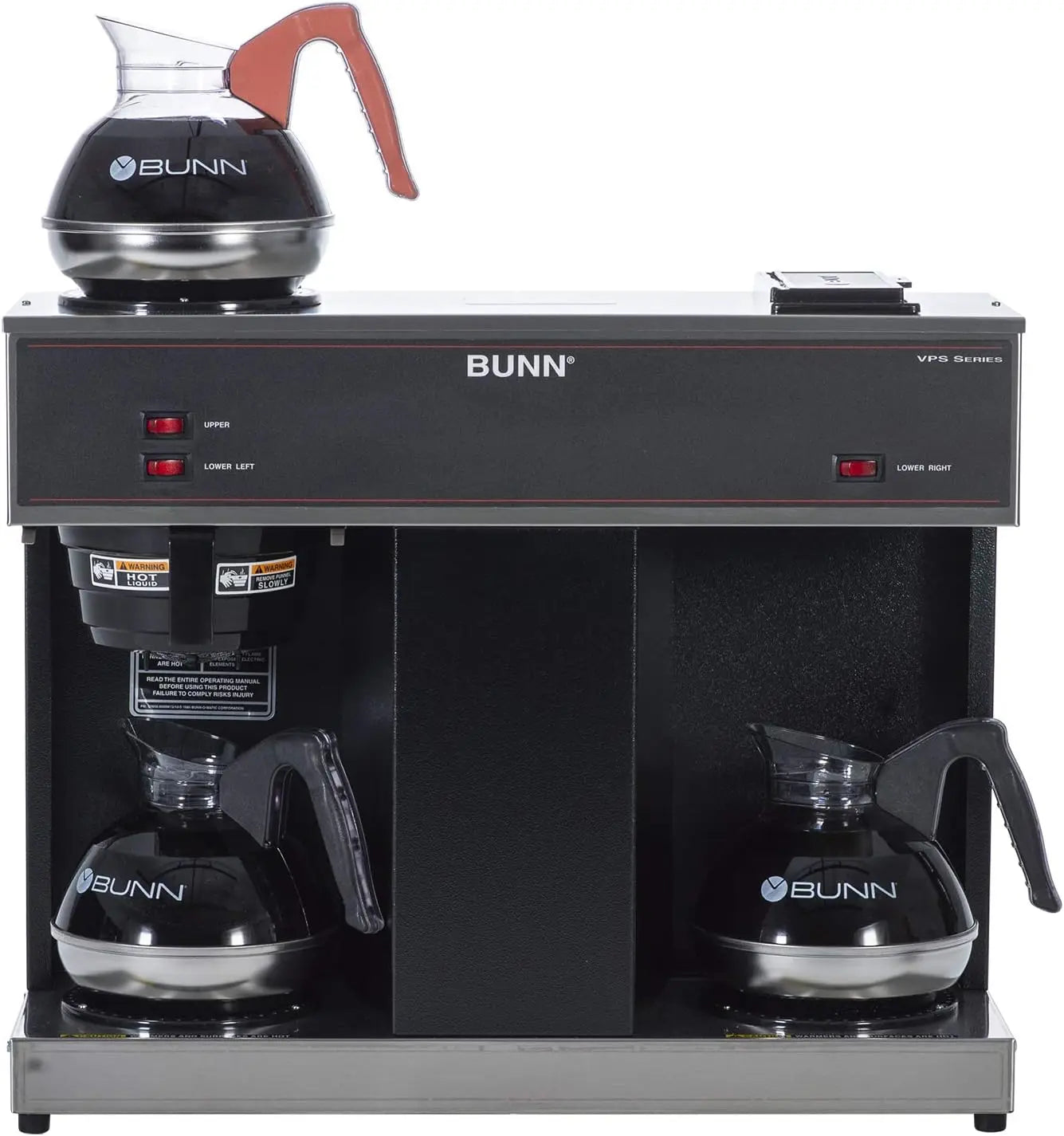 12-Cup Commercial Coffee Brewer, with 3 Warming Stations (120V/60/1PH)