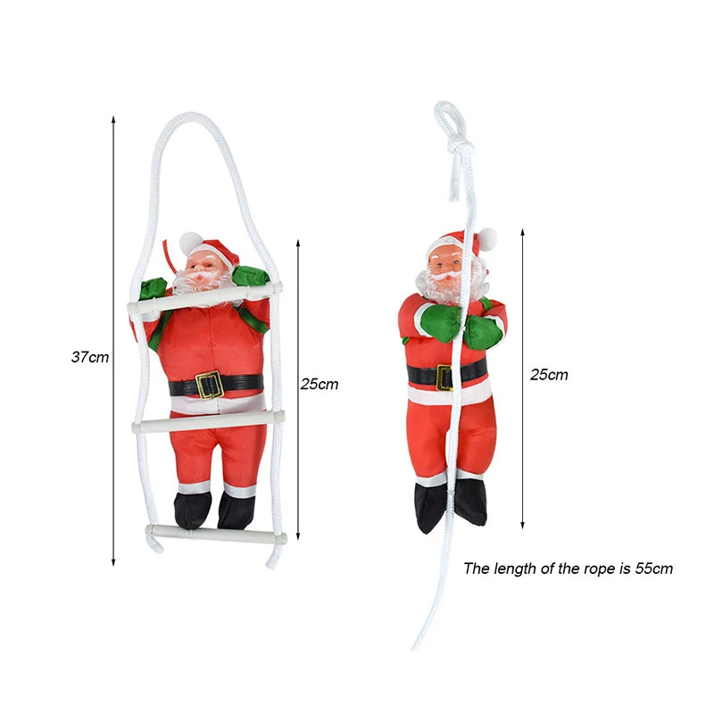 Christmas Ornaments Gift Climbing Ladder Santa Claus Christmas Tree Wall Hanging Pendants Climbing Rope Doll 2024 New Year Gift