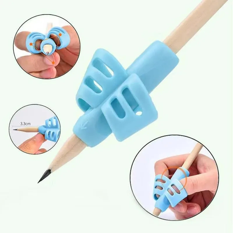 1/3pcs Children Writing Pencil Pan Holder Kids Learning Practise Silicone Pen Aid Grip Posture Correction Device for Students