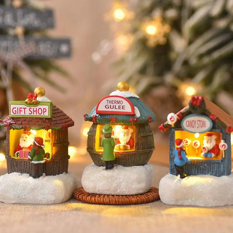 Christmas Decorations Snow House Village Resin Resin House Village Decorations Christmas Themed Crafts House For Living Rooms