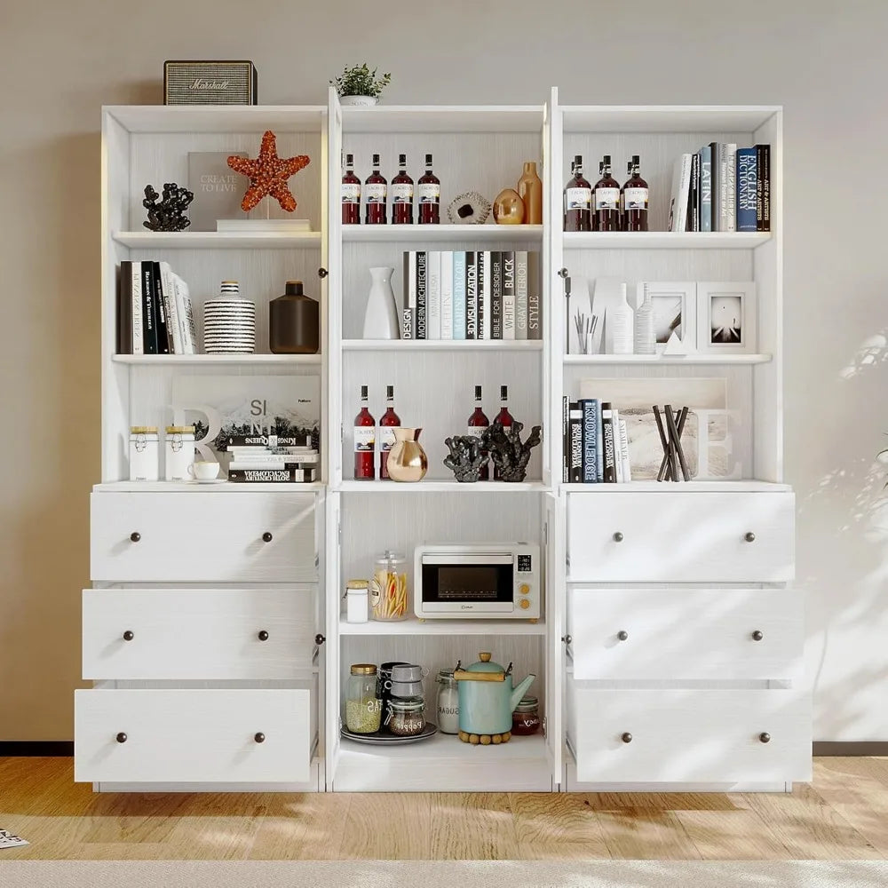 White Book Shelf for Books Wood Filing Cabinet With Open Storage Shelf Bookshelves Shelves Vertical File Cabinet Bookcase Living