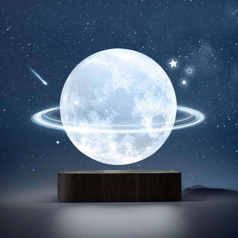 HCNT Magnetic Levitation 18cm Moon Lamp Floating Luna Light Bedroom Night Light Table Lamp for Home Decor and Birthday Gift