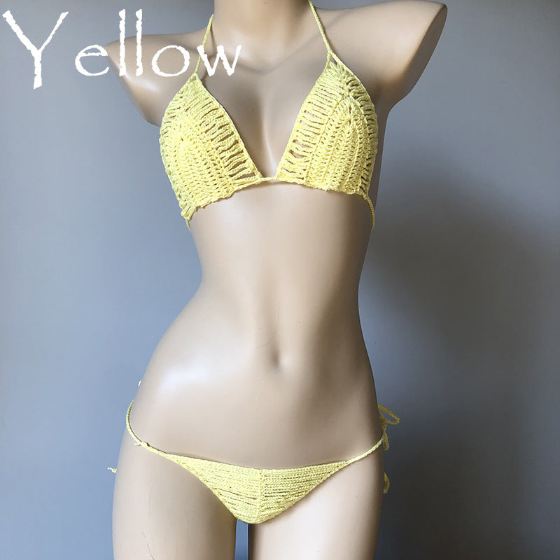 Hand-woven Hollow Bikini Women's Swimsuit