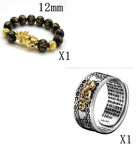 Natürliches Obsidian-Armband, Gold, Leder, bestickt, für Männer und Frauen