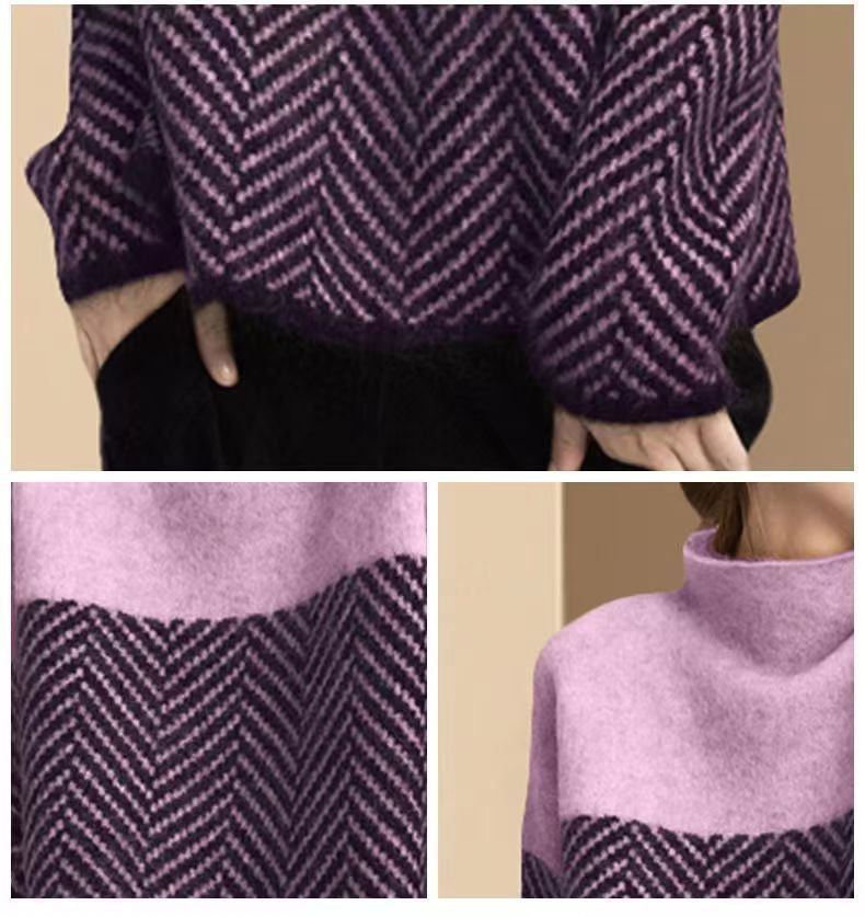 Cozy Comfort: Thickened turtleneck sweater, perfect for autumn and winter warmth.