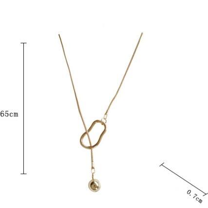 Irregular Geometric Necklace Simple Metal Texture Gas