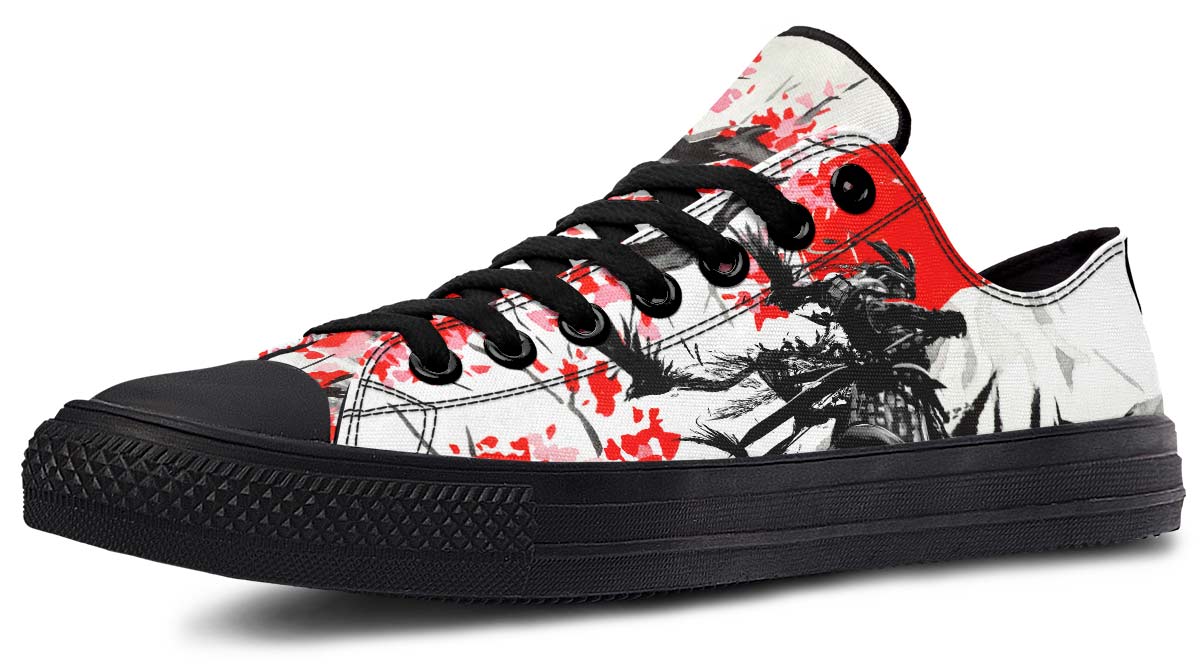 UrbanKick Red an Black Stylish Print Couple's Low-Top Canvas Shoes