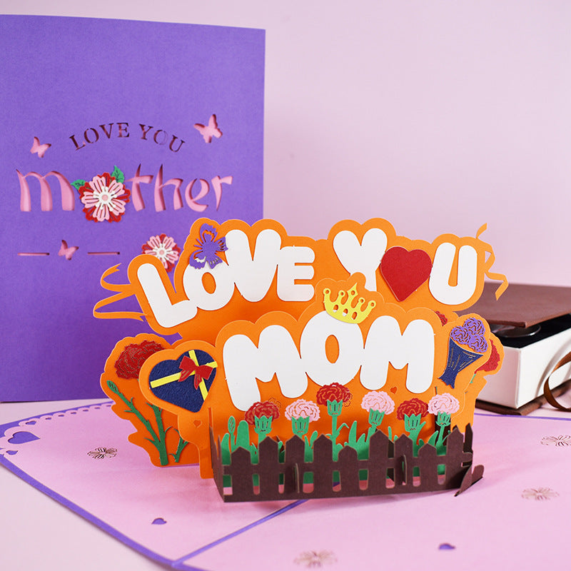 3D PopUp Blumenstrauß Karten Geschenke Jahrestag PopUp Mama Blumenstrauß Frau Einladungskarte Grußkarten Muttertagskarten Postkarte