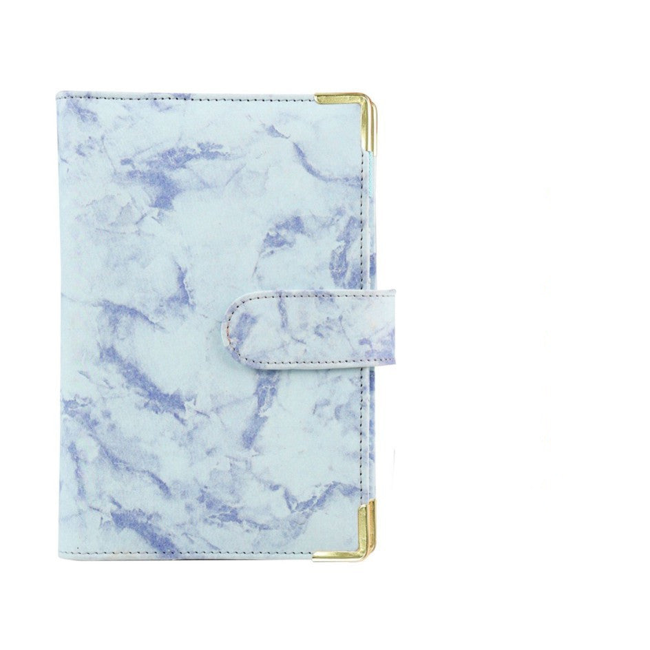 Spot Cross-border A6 Loose-leaf Binder Journal Book Marbling Notebook Leather PU6 Hole Loose Spiral Notebook Cash Budget