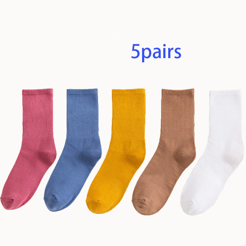 Winter Solid Color Pile Socks