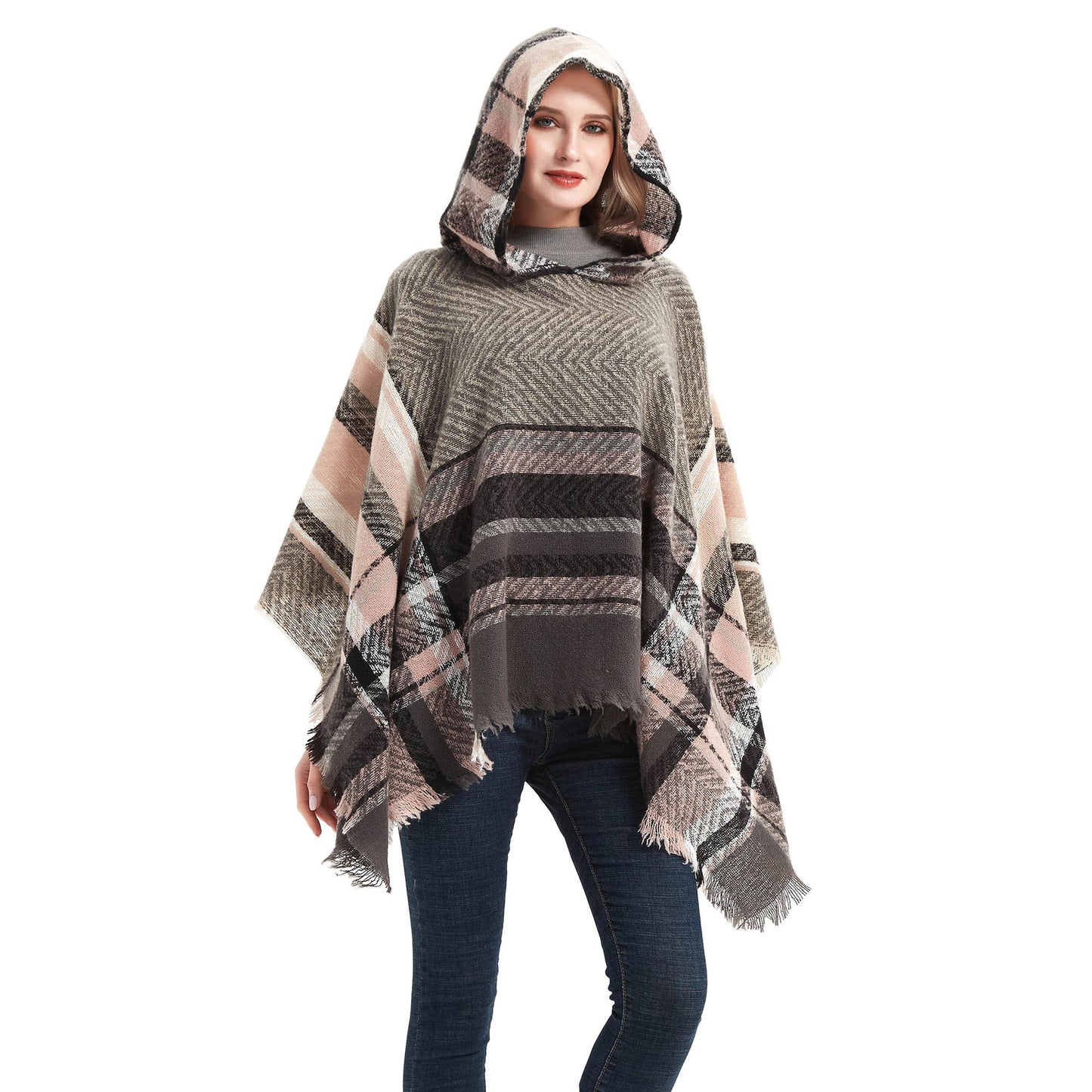 Women's Cloak Hooded Shawl Cape