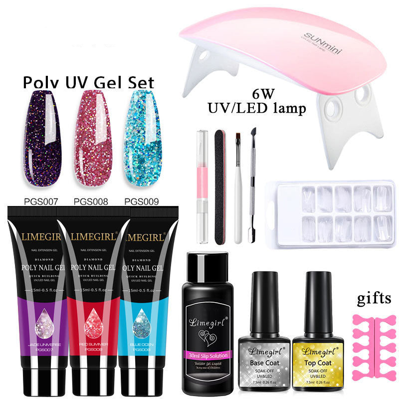 Nail Extension Gel Set Crystal UV Phototherapy