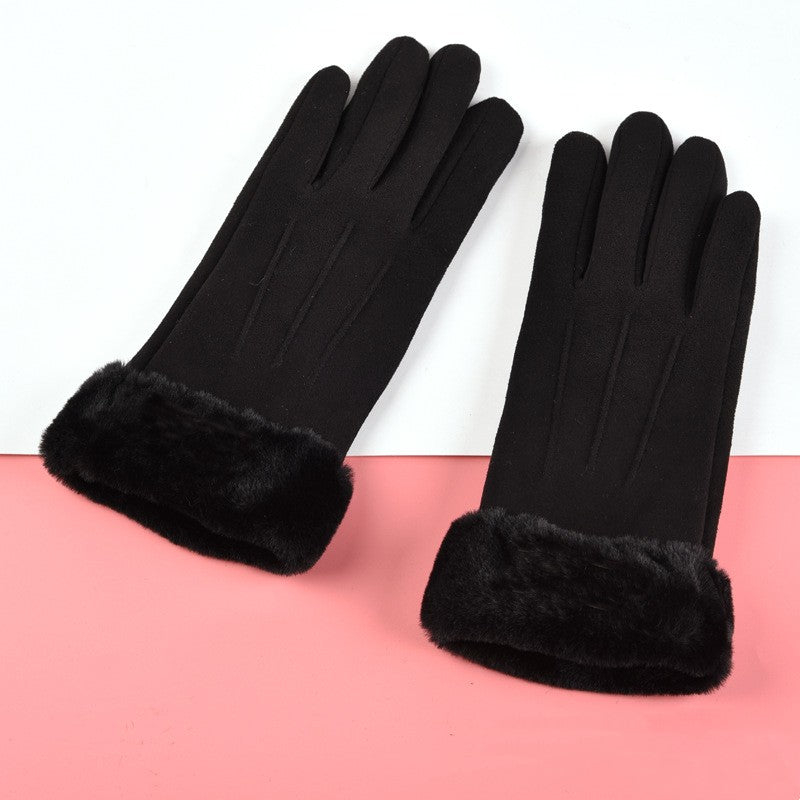 Thermo-Touchscreen-Winterhandschuhe für Damen mit Fleecefutter